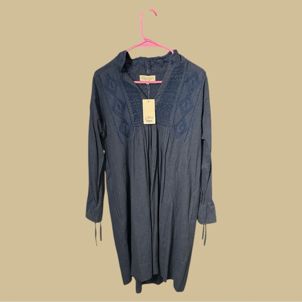 NEW ERICA WILSON sofia mini dress in navy size M